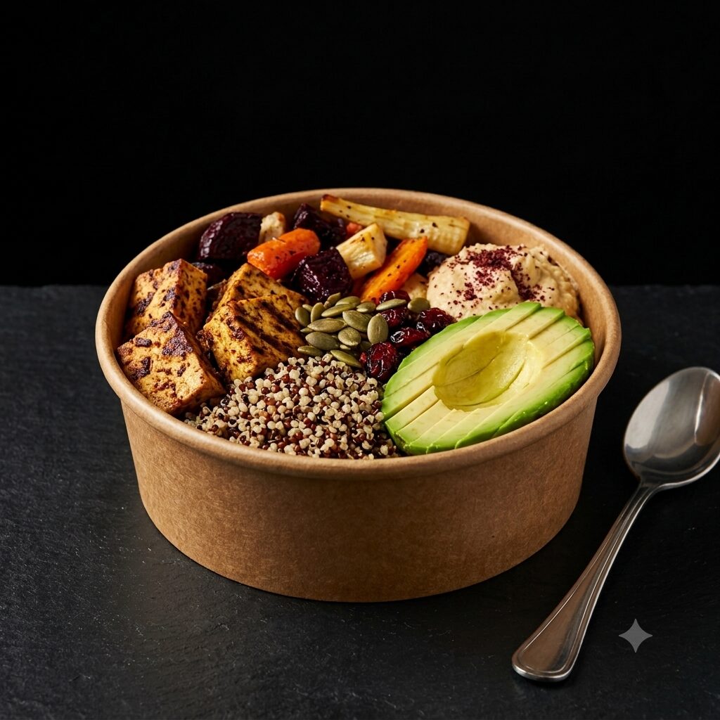 Buddha bowl en envase kraft